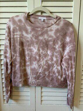 Beyond Yoga Tie Dye Cropped Sweatshirt Pink Size M